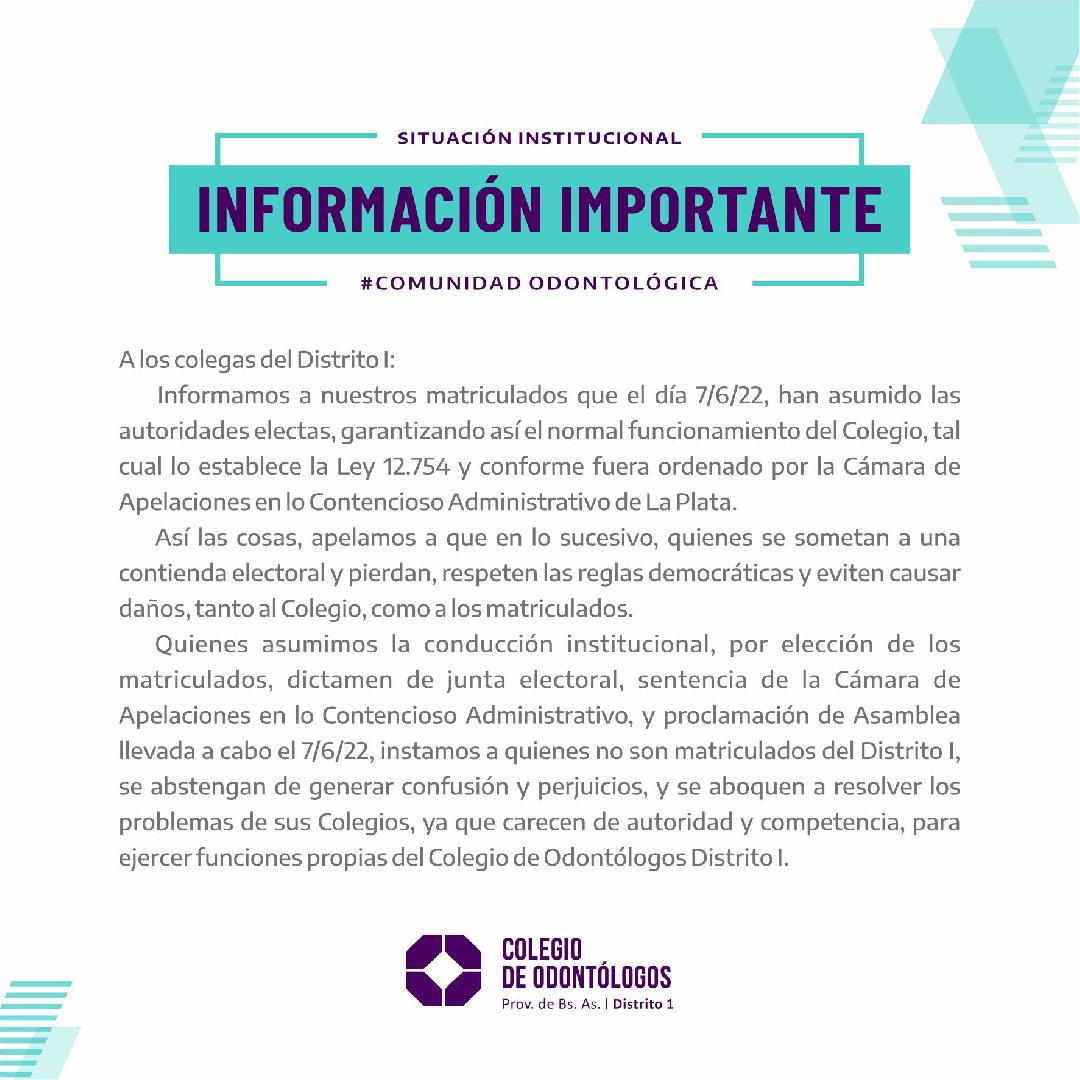 INFORMACIÓN IMPORTANTE