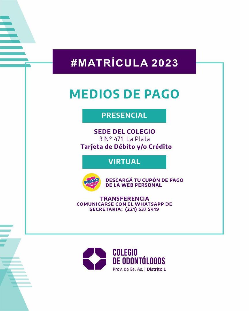 MATRÍCULA 2023