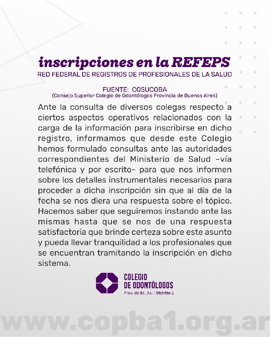 INSCRIPCIÓN EN LA RED FEDERAL DE REGISTROS DE PROFESIONALES DE LA SALUD