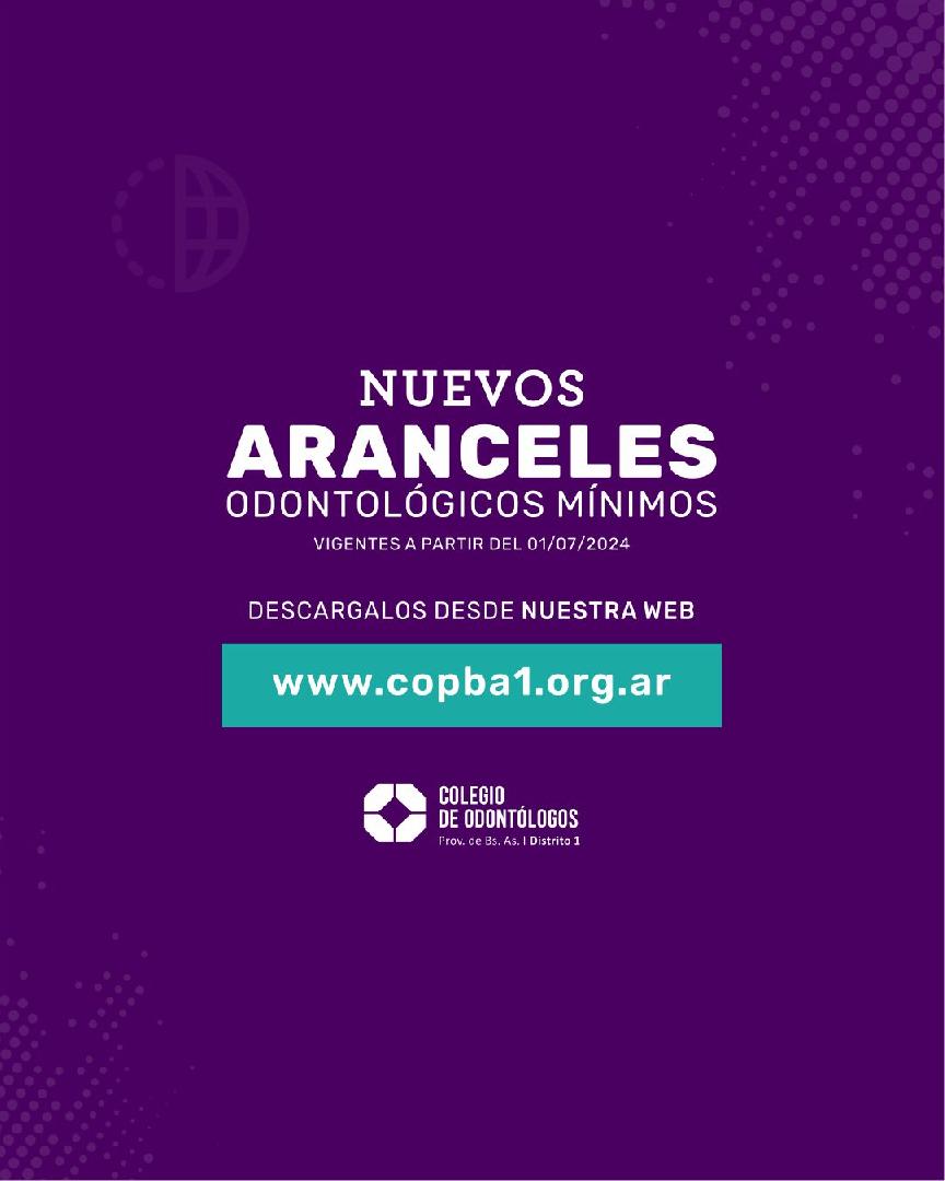 ARANCELES MÍNIMOS ACTUALIZADOS AL 01/07/2024