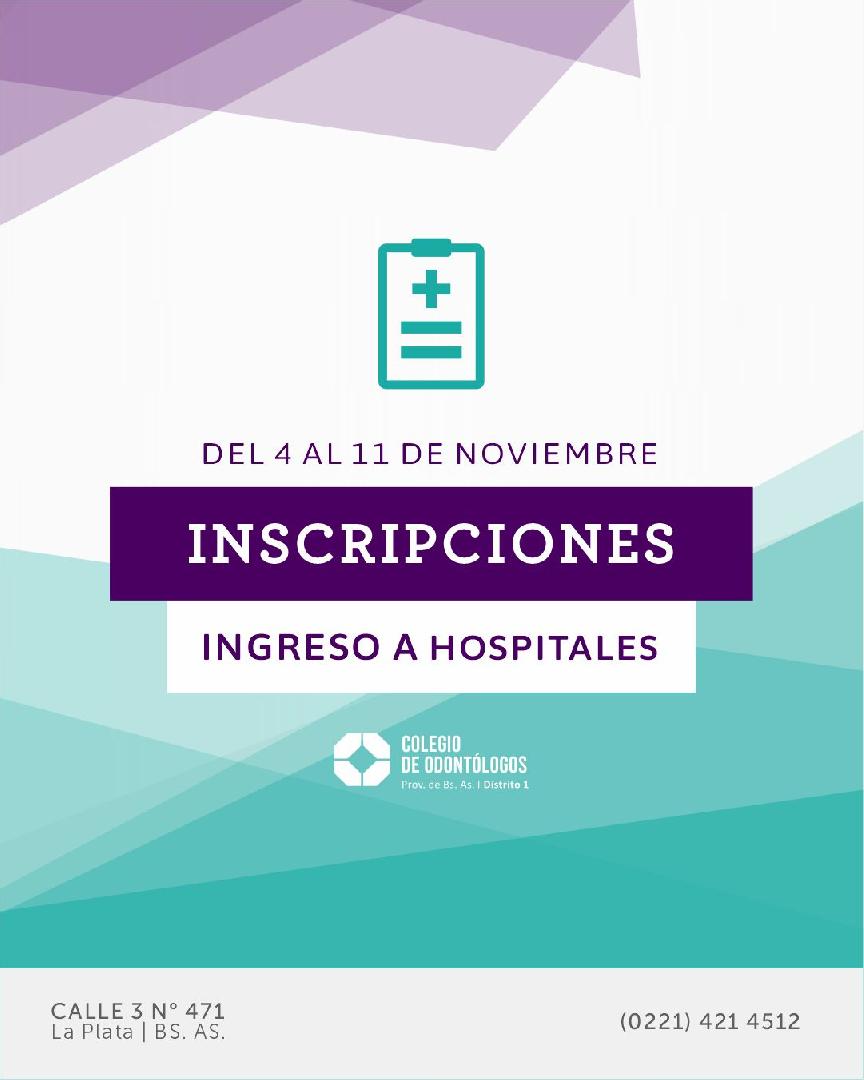 NUEVOS INGRESOS EN HOSPITALES PÚBLICOS