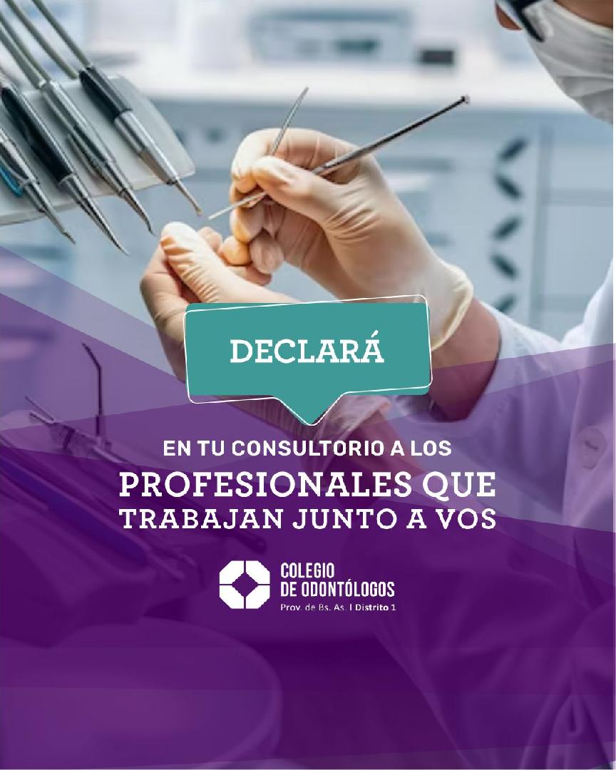 NO OLVIDES DECLARAR A TODOS LOS PROFESIONALES DE TU CONSULTORIO