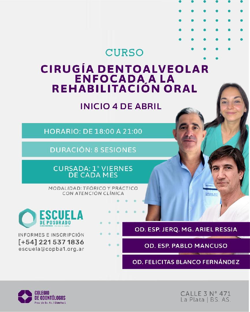 CIRUGÍA DENTOALVEOLAR ENFOCADA A LA REHABILITACIÓN ORAL